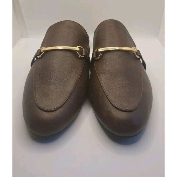 MUSSHOE Loafer for Women Brown Gold Slip on Flats New Without Tag 8.5 MNU - Picture 1 of 10